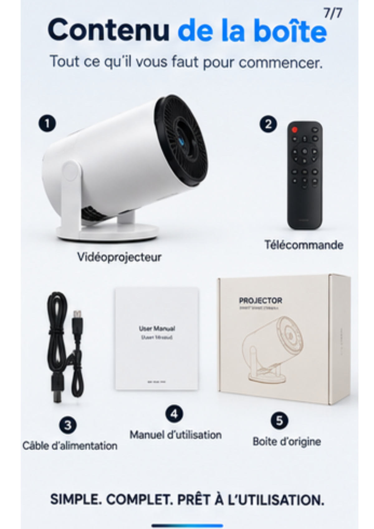 Vidéoprojecteur Portable 180° – Transformez votre intérieur en cinéma